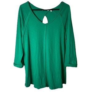 Soft‎ Surroundings Anissa Top Green Size Small 100% Pima Cotton #2ER23